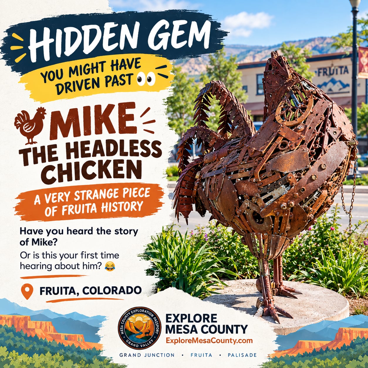 Mike the Headless Chicken, Fruita