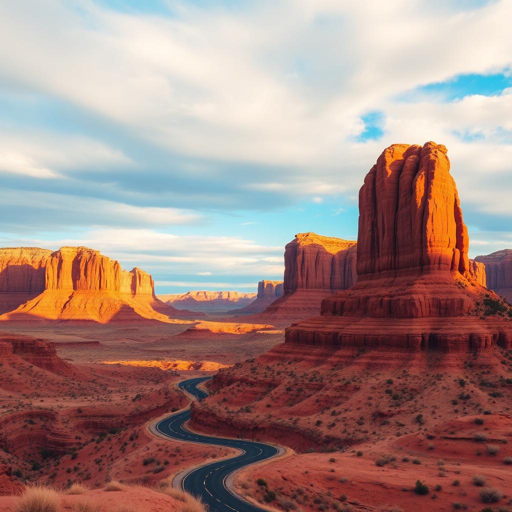 Colorado National Monument red rock canyons at golden hour