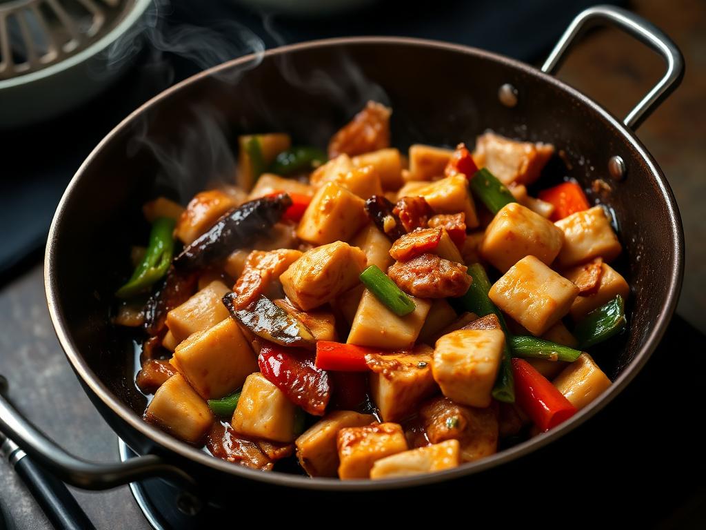 Ginger Oriental Restaurant — Chinese stir fry with vegetables in a wok